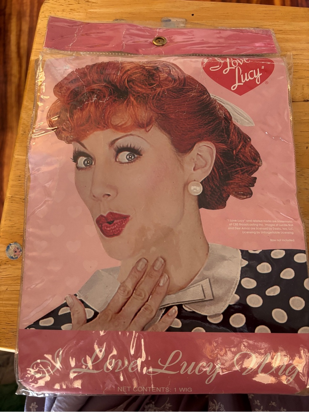 I Love Lucy Lucille Ball Red Wig Official Licensed Adult Costume Original Packag